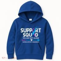 Support Squad You Are Not Alone Juvenile Arthritis Awareness Gift Kids Hoodie thumb 0