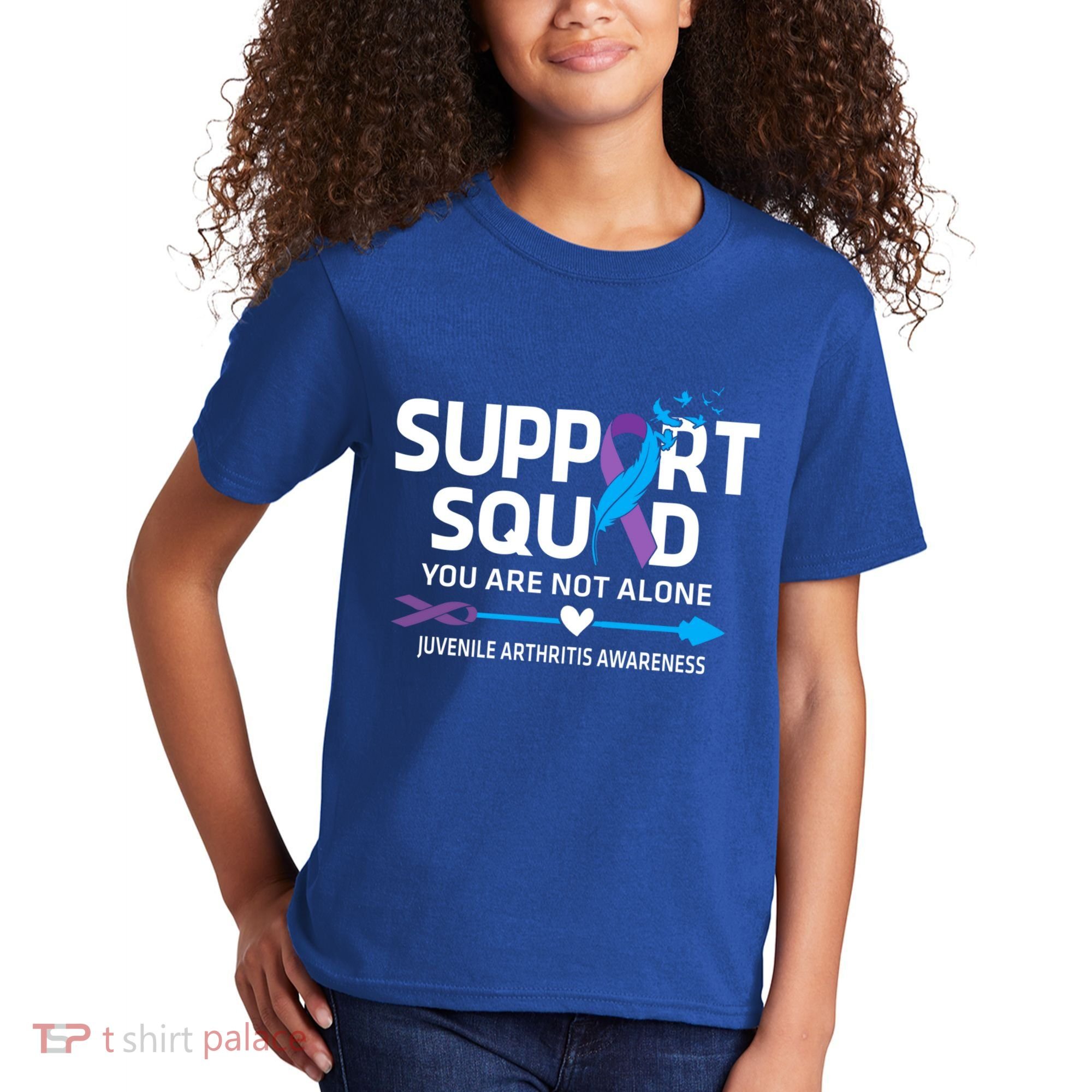 Support Squad You Are Not Alone Juvenile Arthritis Awareness Gift Kids T-Shirt