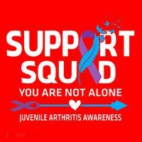 Support Squad You Are Not Alone Juvenile Arthritis Awareness Gift Santa Hat thumb 1