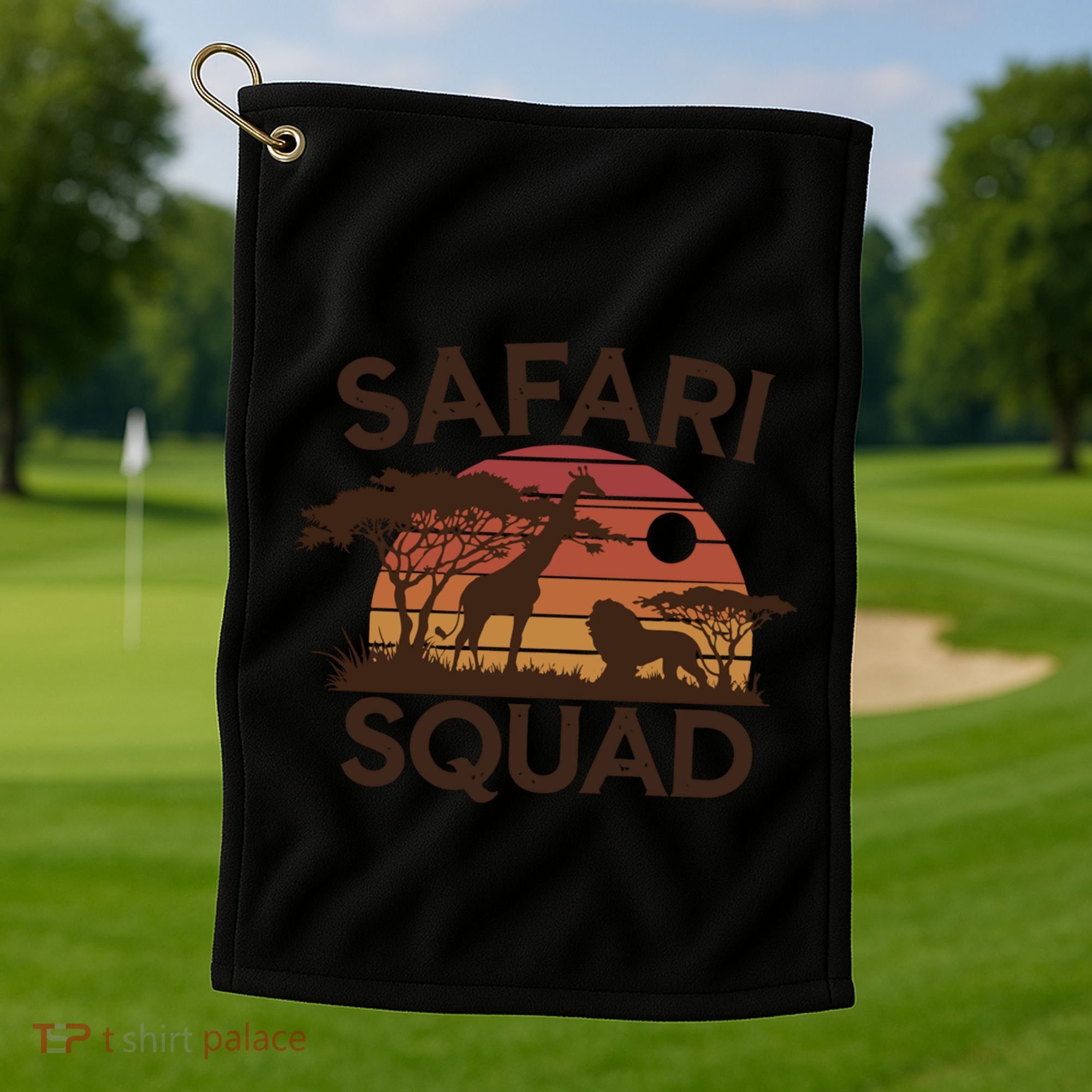 Safari Squad Zoo Family Matching Gift Golf Towel