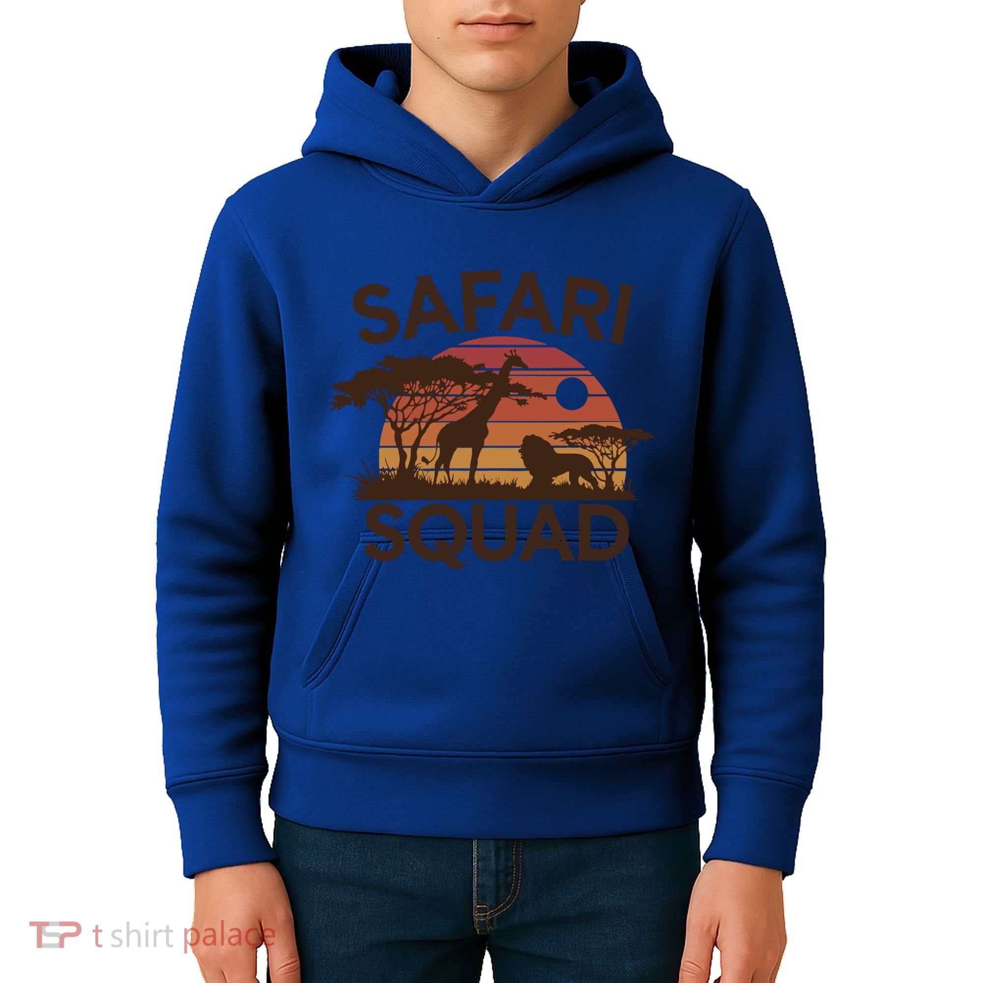 Safari Squad Zoo Family Matching Gift Kids Hoodie
