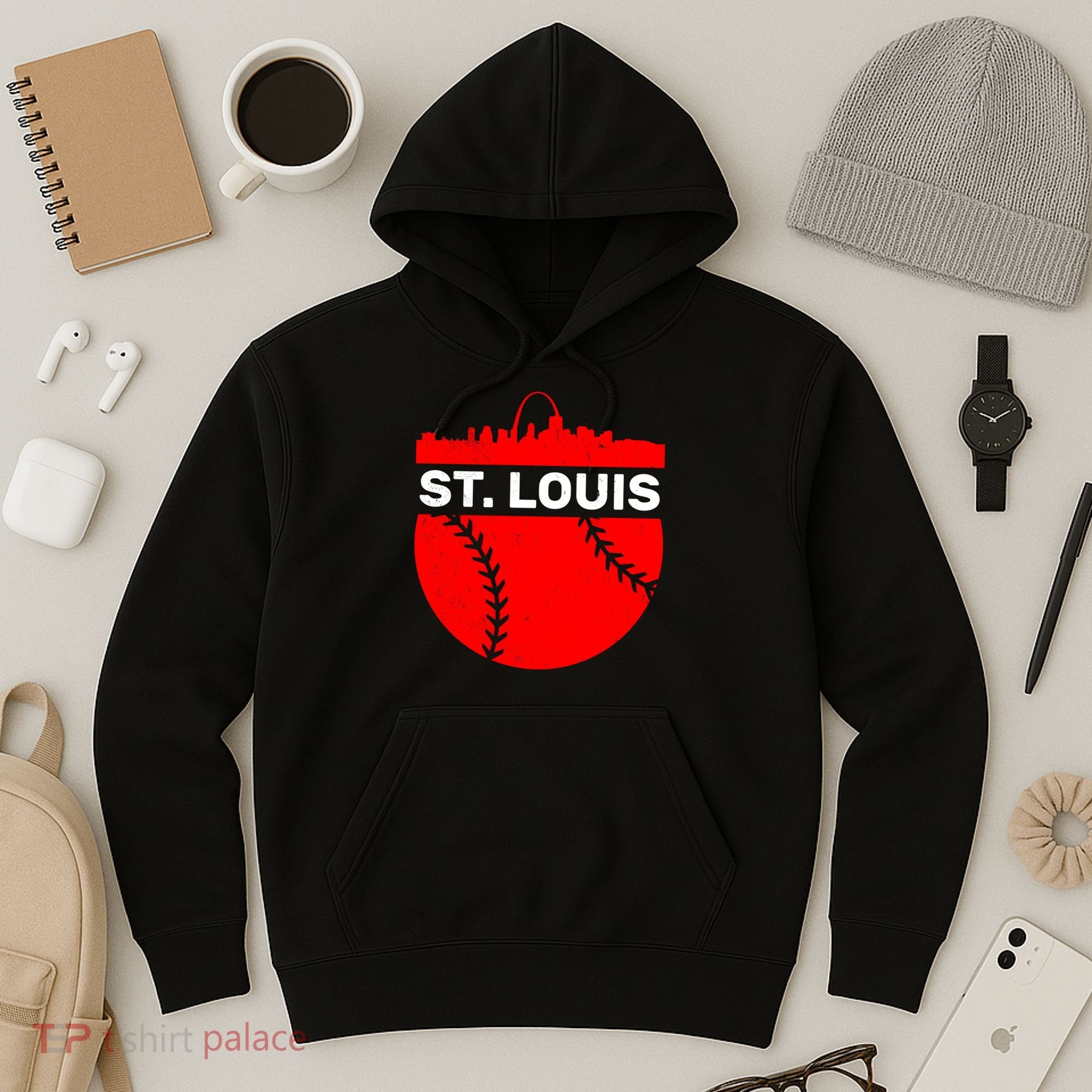 St. Louis Baseball Skyline City Hoodie