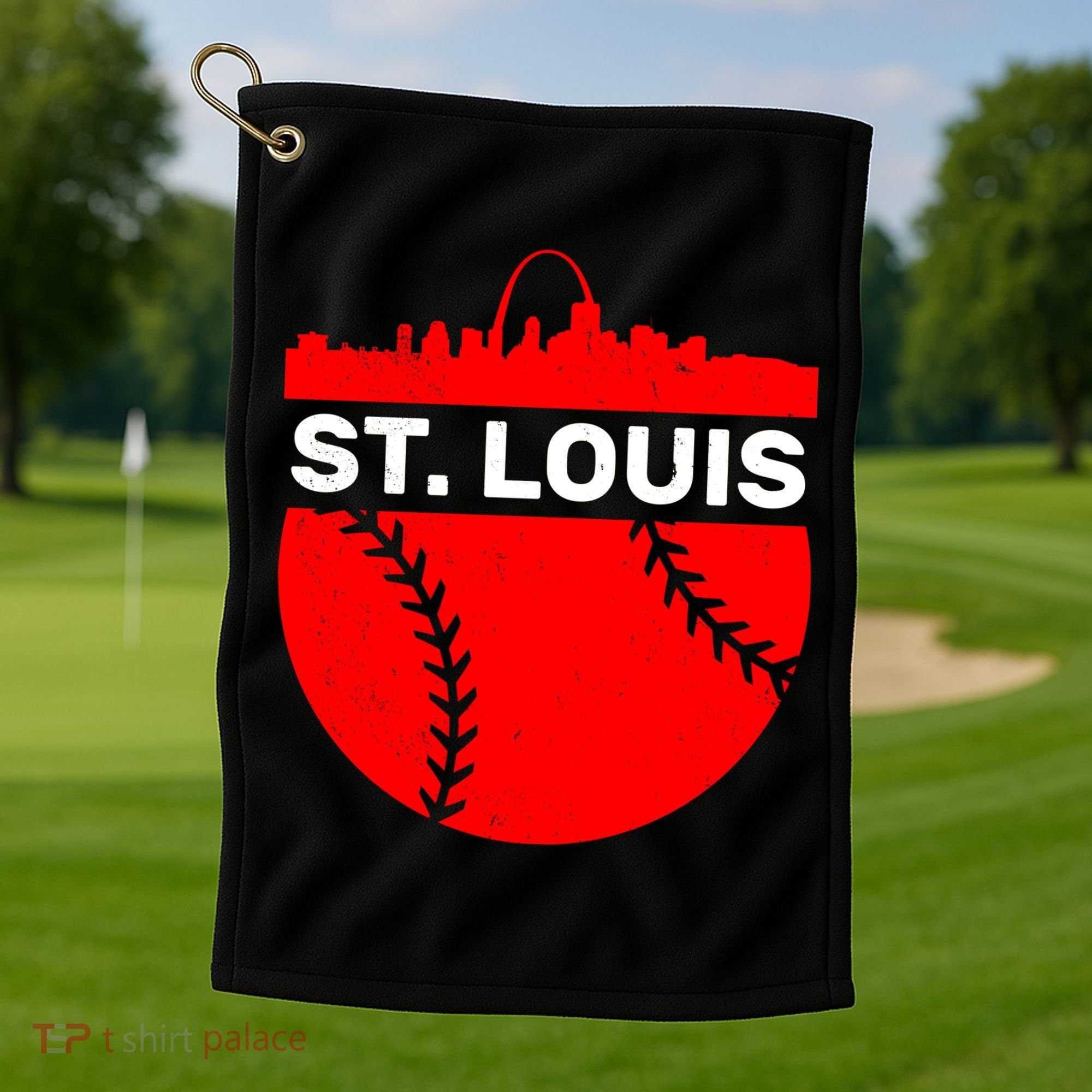 St. Louis Baseball Skyline City Golf Towel