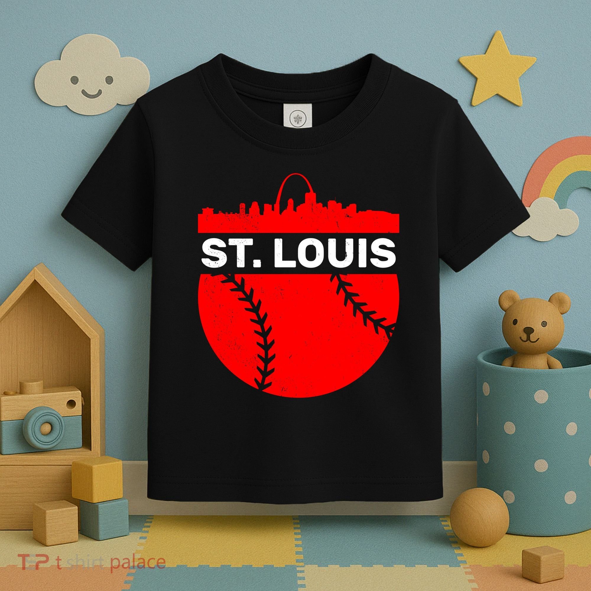 St. Louis Baseball Skyline City Toddler T-Shirt
