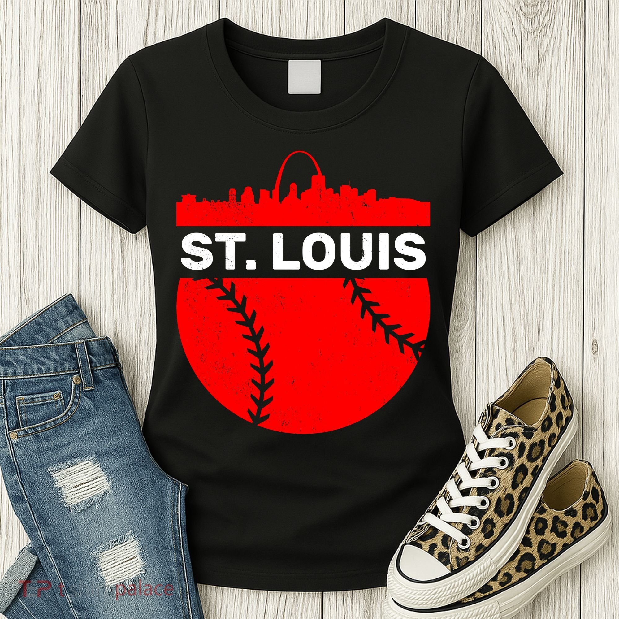 St. Louis Baseball Skyline City Women's T-Shirt