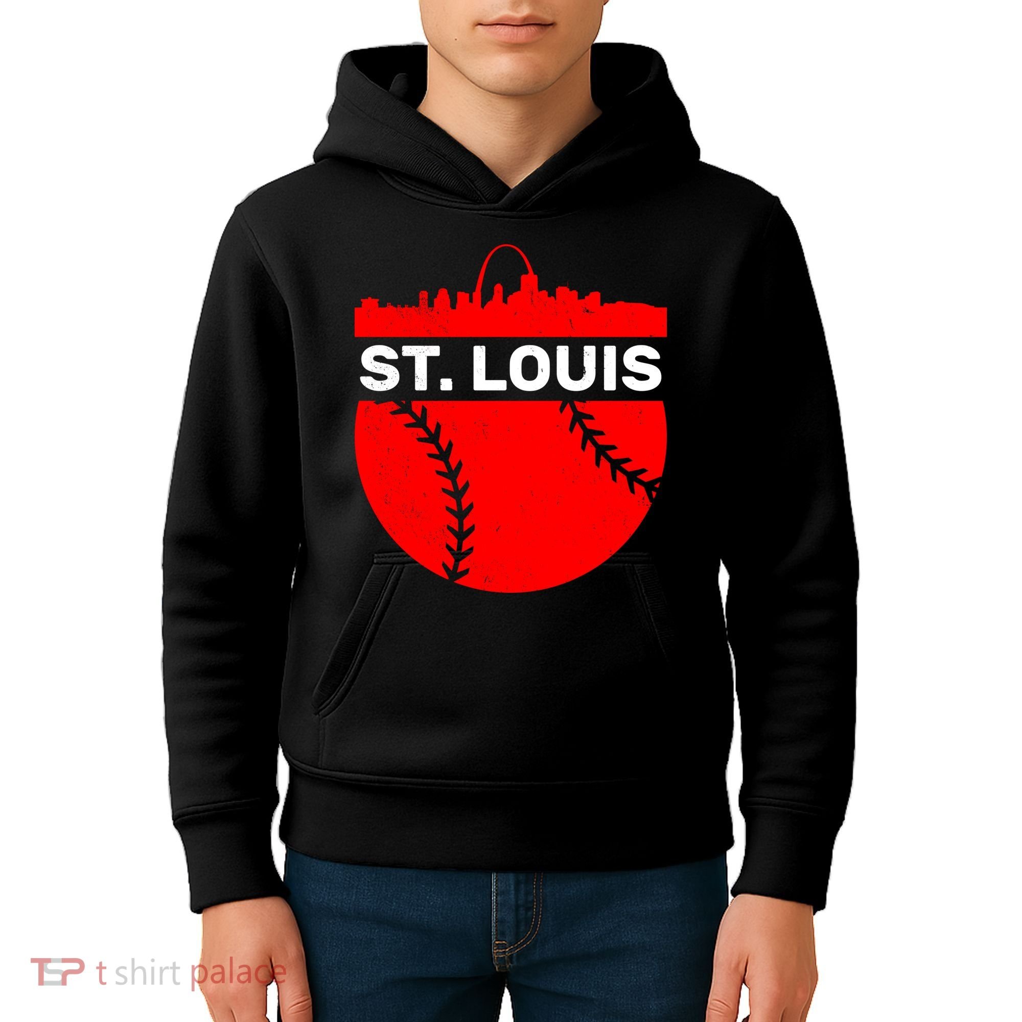 St. Louis Baseball Skyline City Kids Hoodie