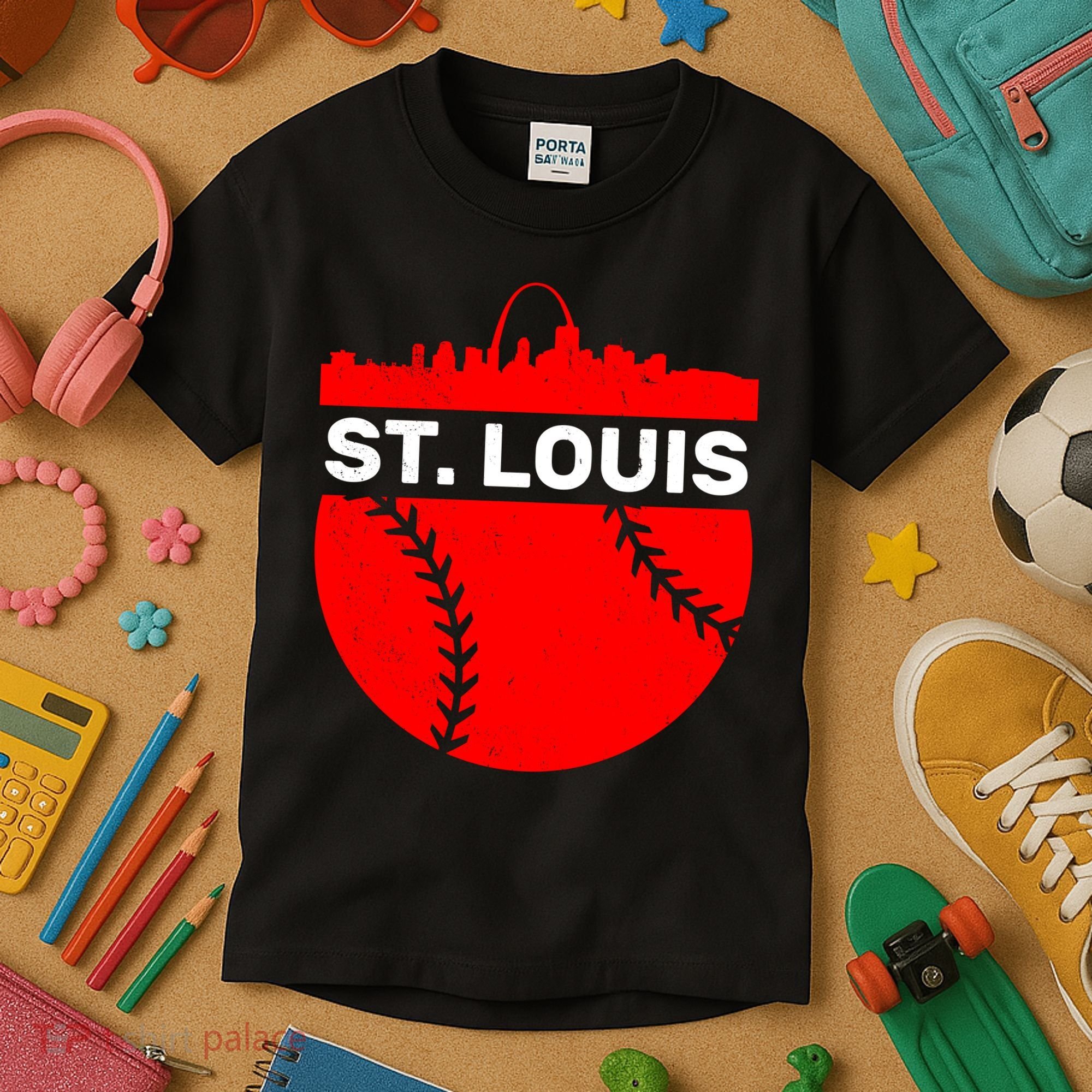 St. Louis Baseball Skyline City Kids T-Shirt