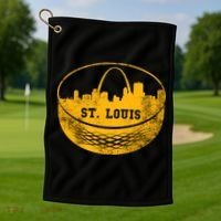 St. Louis Hockey Puck City Golf Towel thumb 1