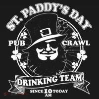 St. Paddy's Day Pub Crawl Drinking Team USA-Made Doggie Bandana thumb 2