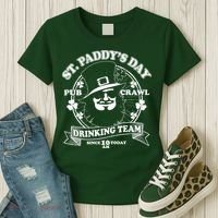 St. Paddy's Day Pub Crawl Drinking Team Women's T-Shirt thumb 3