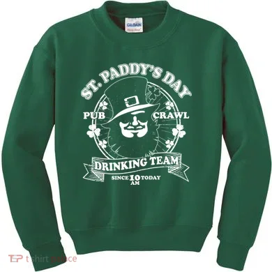 St. Paddy's Day Pub Crawl Drinking Team Kids Sweatshirt