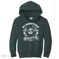 St. Paddy's Day Pub Crawl Drinking Team Kids Hoodie thumb 0