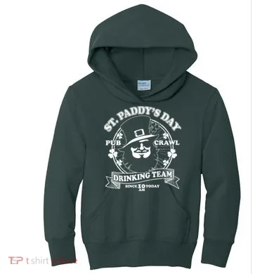 St. Paddy's Day Pub Crawl Drinking Team Kids Hoodie