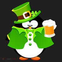 St. Patrack's Day Funny Penguin Drinking Beer Women's Sweatshirt thumb 2