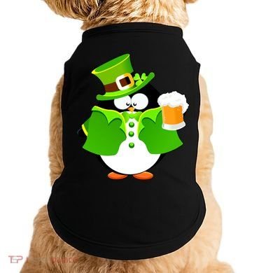 St. Patrack's Day Funny Penguin Drinking Beer Doggie Tank