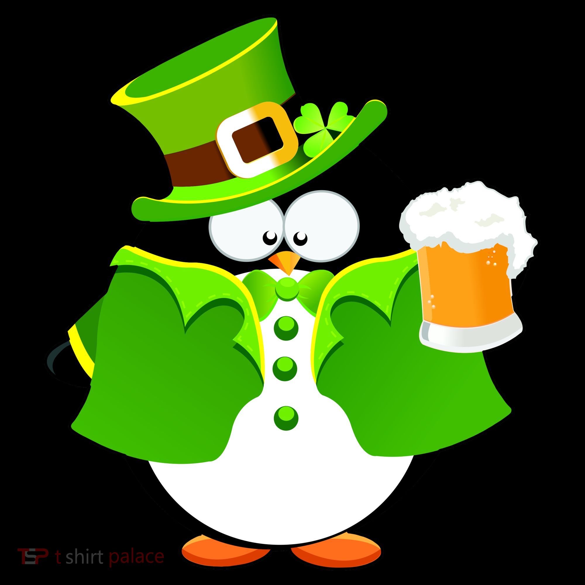 St. Patrack's Day Funny Penguin Drinking Beer Bucket Hat
