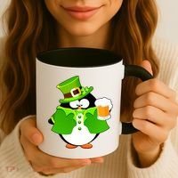 St. Patrack's Day Funny Penguin Drinking Beer Coffee Mug thumb 3