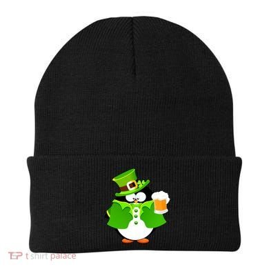 St. Patrack's Day Funny Penguin Drinking Beer Beanie