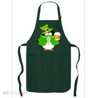 St. Patrack's Day Funny Penguin Drinking Beer Apron thumb 0