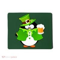 St. Patrack's Day Funny Penguin Drinking Beer Mousepad thumb 0