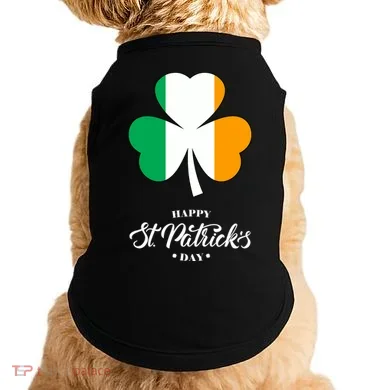 St. Patrick Day Irish Clover Flag Doggie Tank