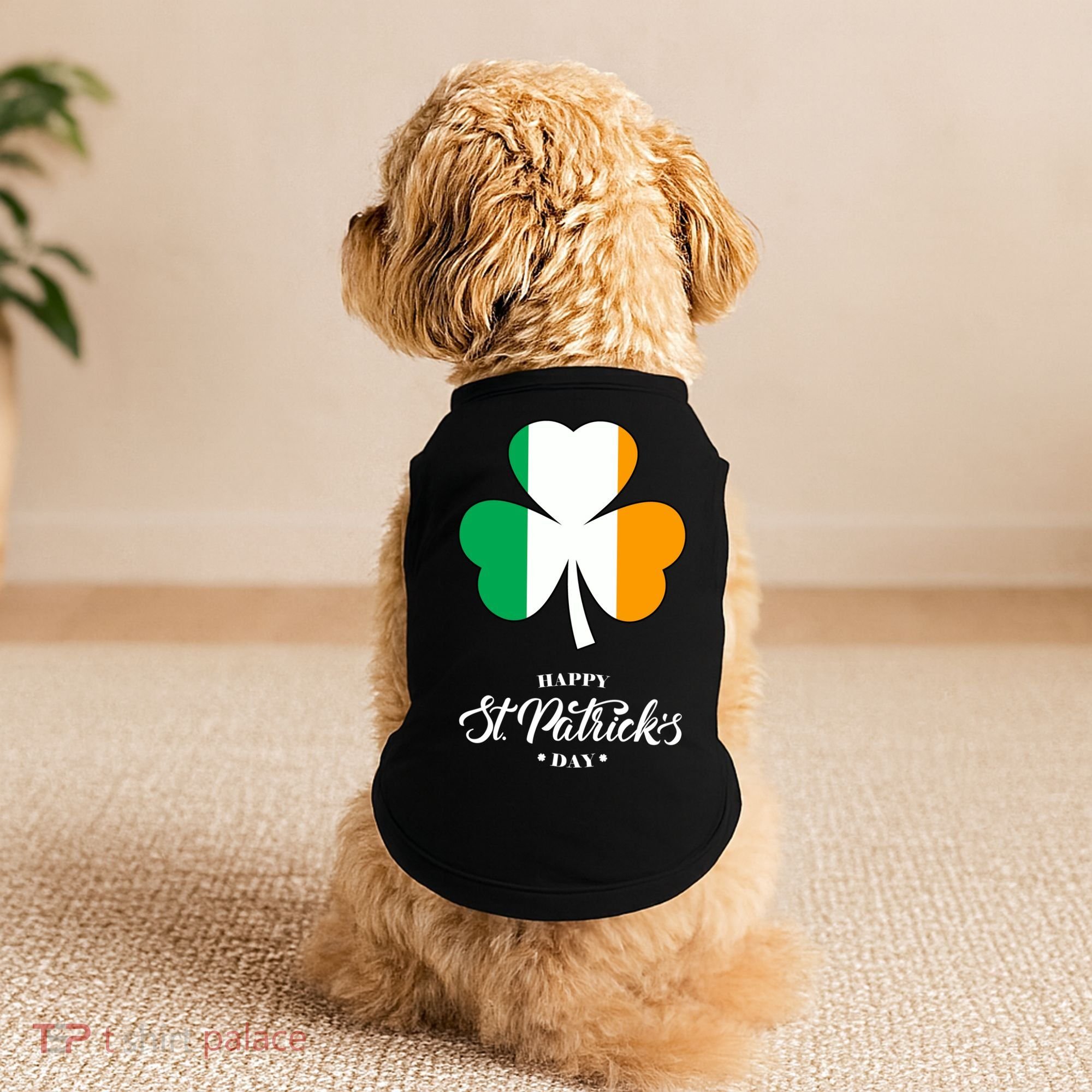 St. Patrick Day Irish Clover Flag Doggie Tank