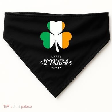 St. Patrick Day Irish Clover Flag USA-Made Doggie Bandana