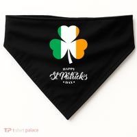St. Patrick Day Irish Clover Flag USA-Made Doggie Bandana thumb 0