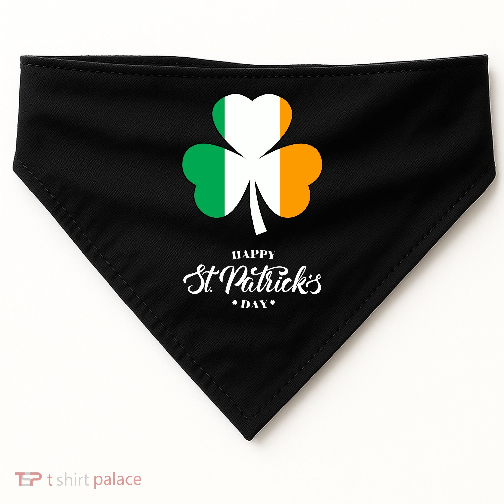 St. Patrick Day Irish Clover Flag USA-Made Doggie Bandana