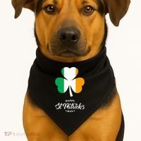 St. Patrick Day Irish Clover Flag USA-Made Doggie Bandana thumb 1