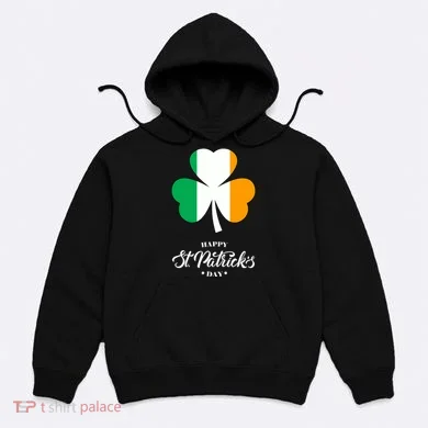 St. Patrick Day Irish Clover Flag Hoodie