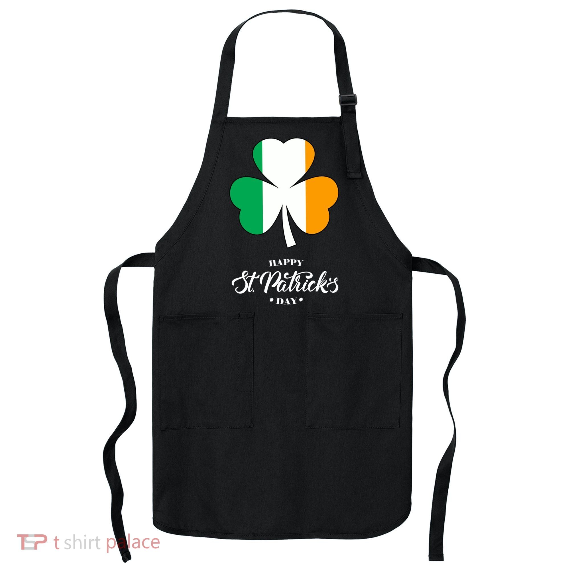 St. Patrick Day Irish Clover Flag Apron