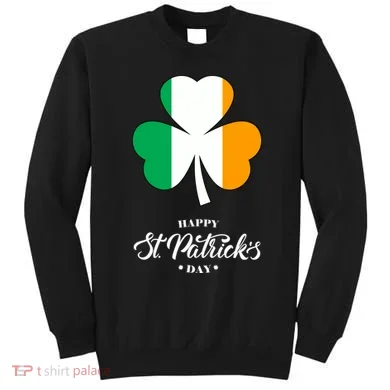 St. Patrick Day Irish Clover Flag Sweatshirt