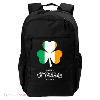 St. Patrick Day Irish Clover Flag Backpack