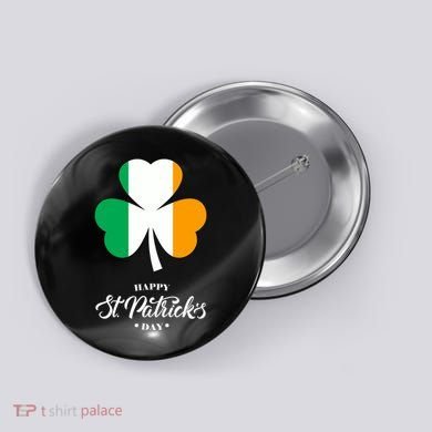 St. Patrick Day Irish Clover Flag Button