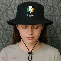 St. Patrick Day Irish Clover Flag Bucket Hat thumb 3