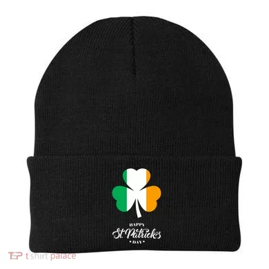 St. Patrick Day Irish Clover Flag Beanie