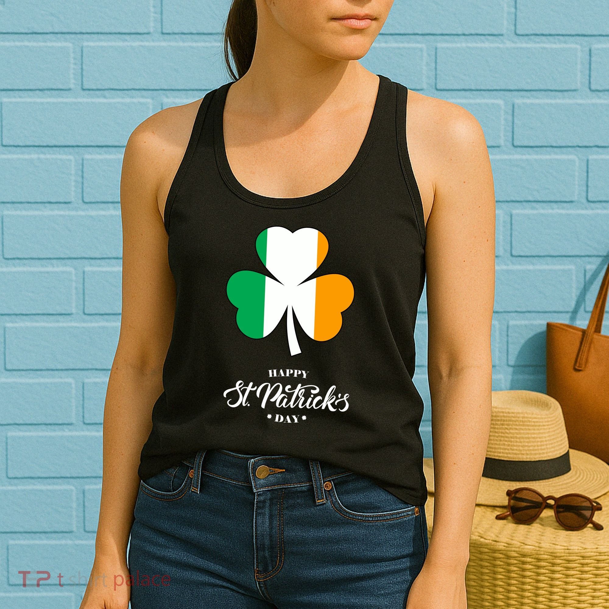St. Patrick Day Irish Clover Flag Women's Tank Top