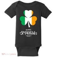 St. Patrick Day Irish Clover Flag Baby Bodysuit thumb 0