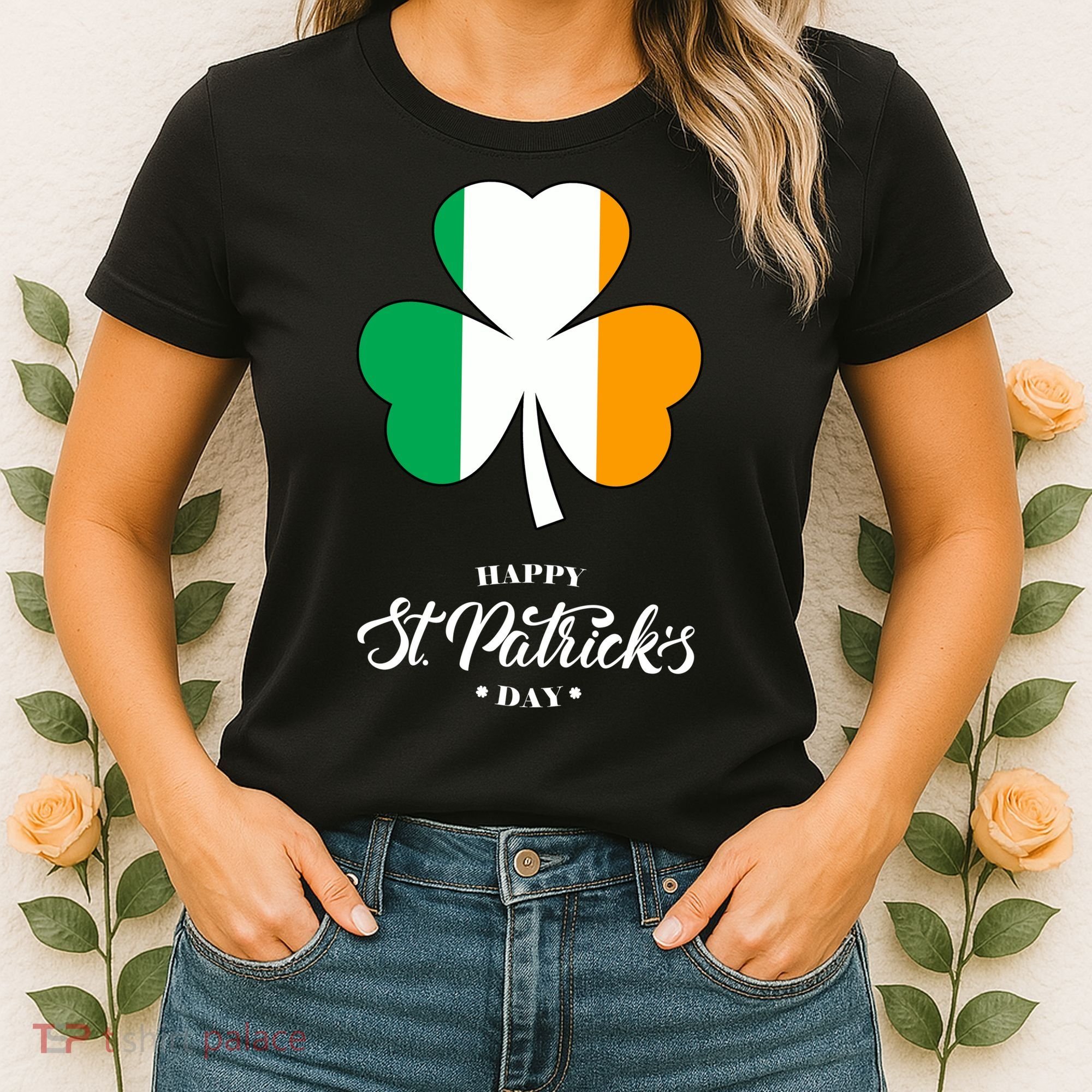 St. Patrick Day Irish Clover Flag Women's T-Shirt