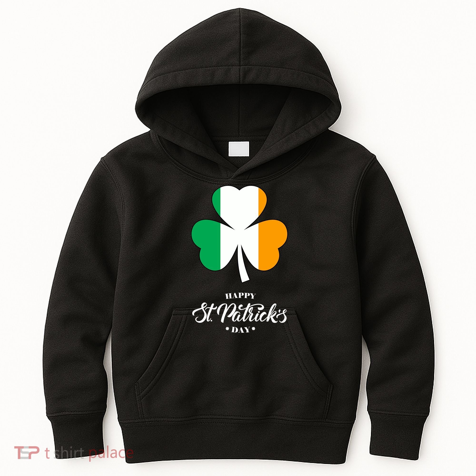 St. Patrick Day Irish Clover Flag Kids Hoodie