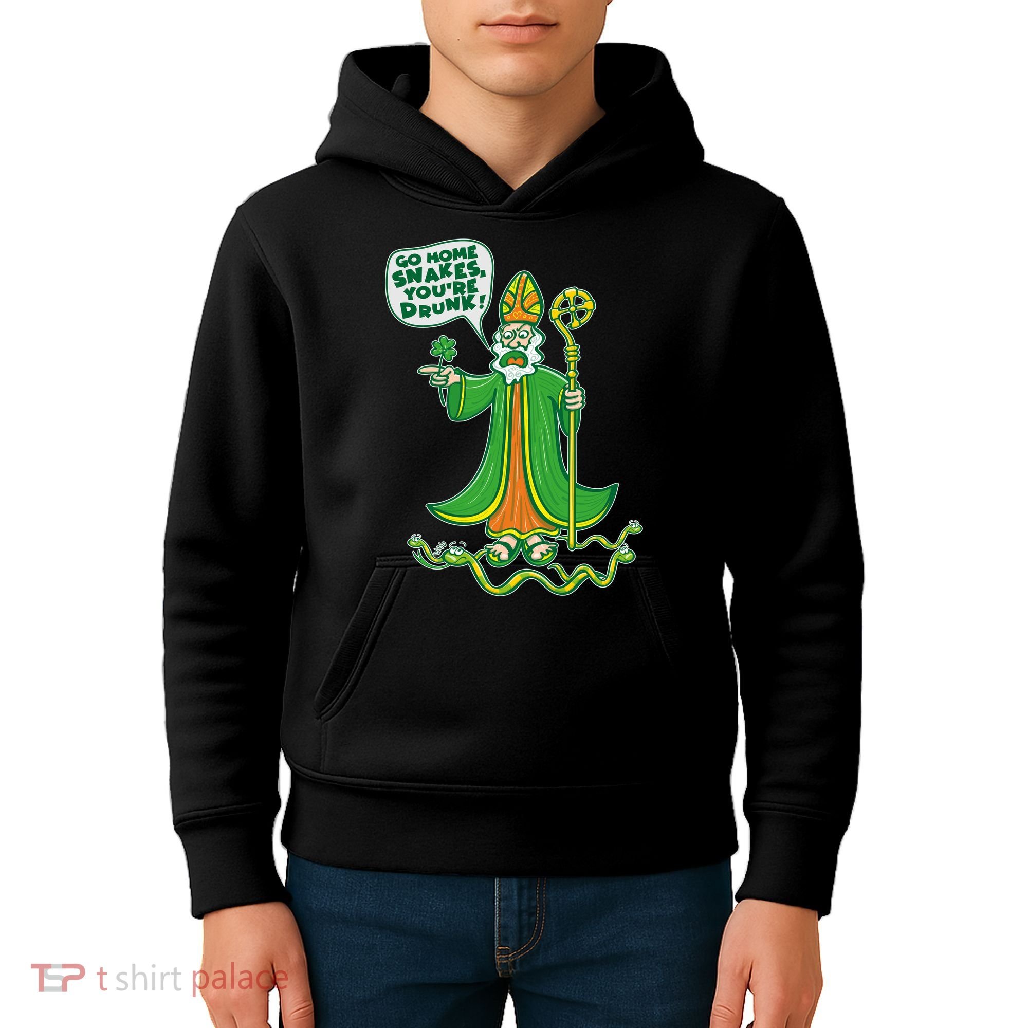 St. Patrick Go Home Snakes You're Drunk Kids Hoodie