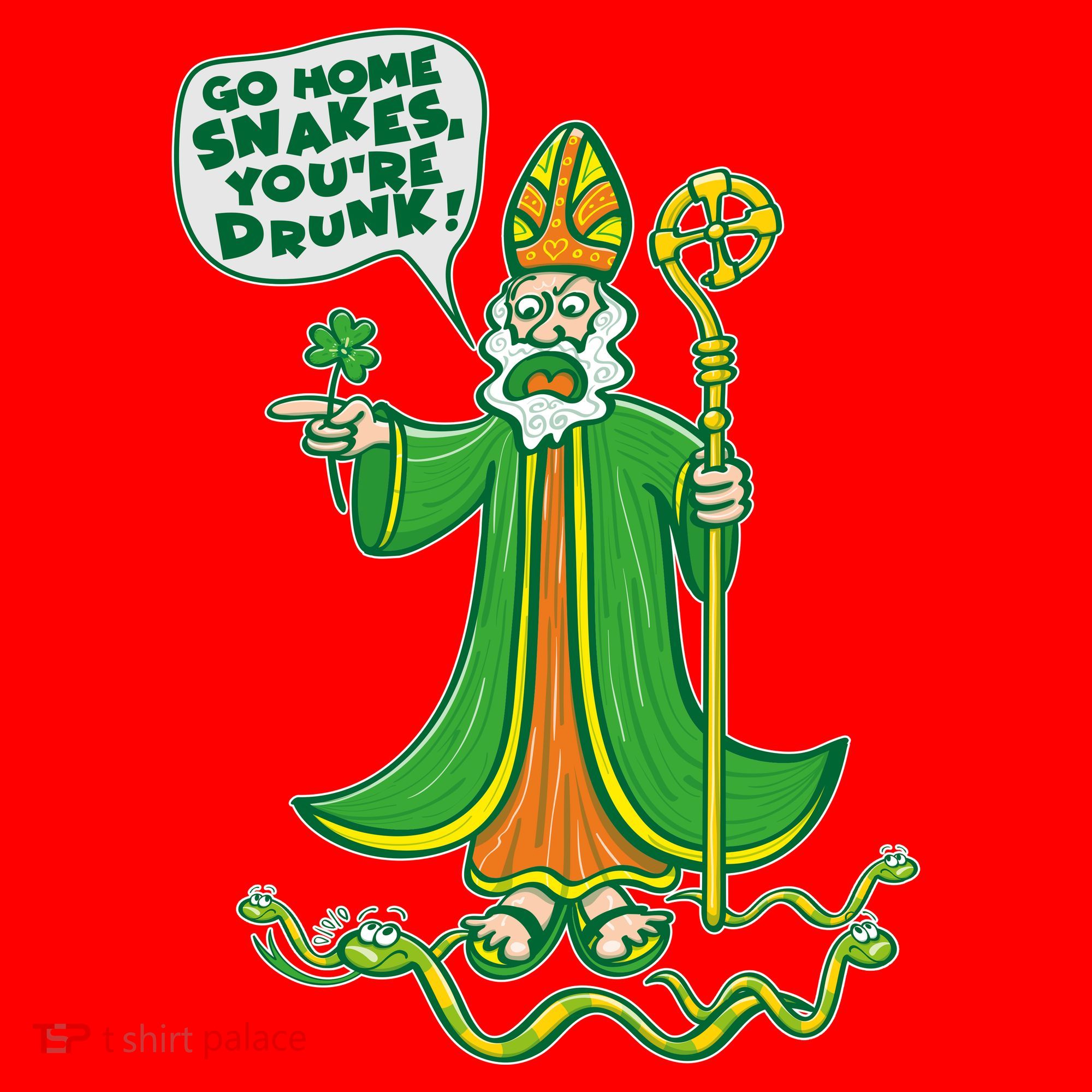 St. Patrick Go Home Snakes You're Drunk Santa Hat