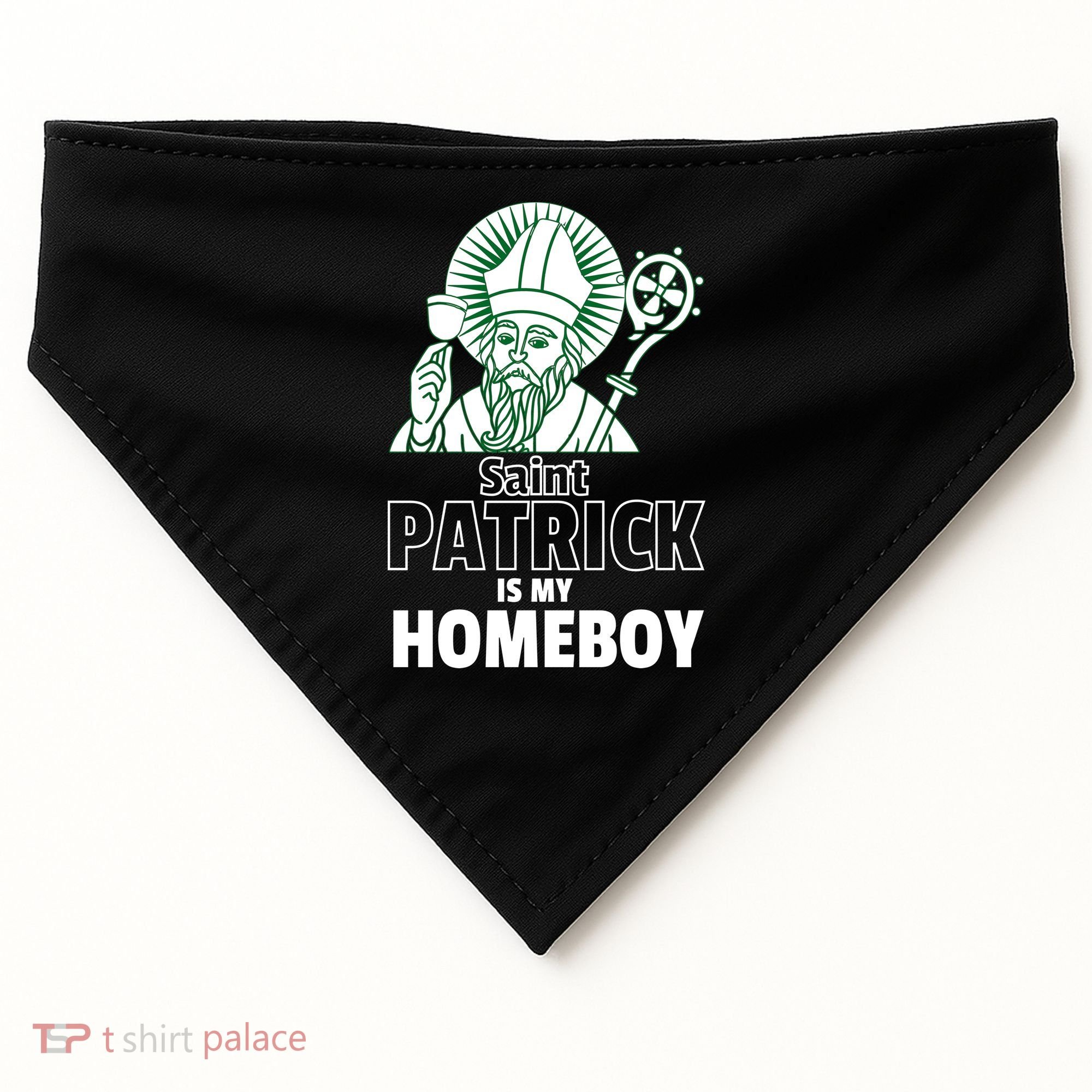St. Patrick Is My Homeboy Funny Irish USA-Made Doggie Bandana