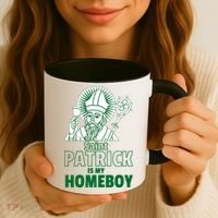 St. Patrick Is My Homeboy Funny Irish Coffee Mug thumb 3