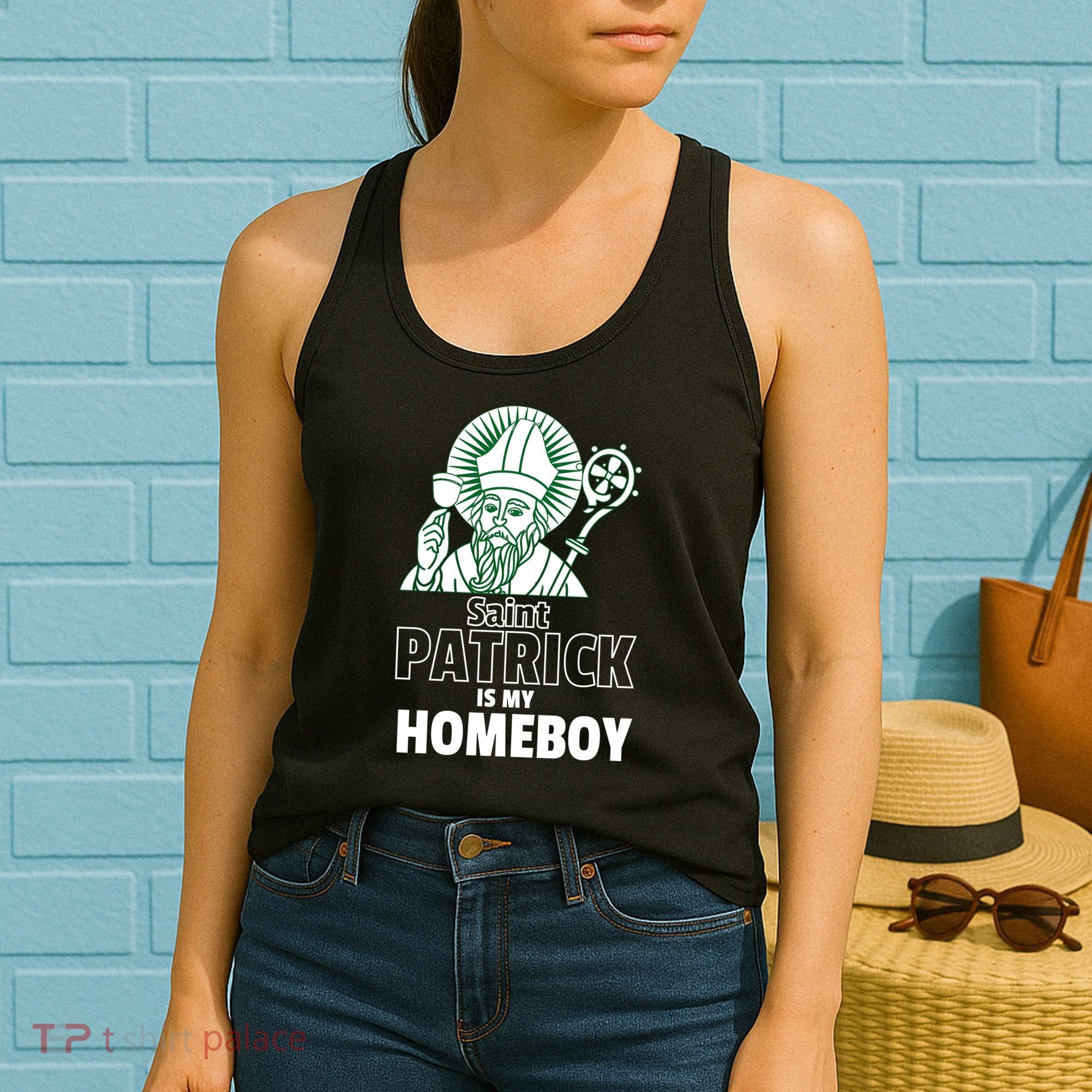 St. Patrick Is My Homeboy Funny Irish Women's Tank Top