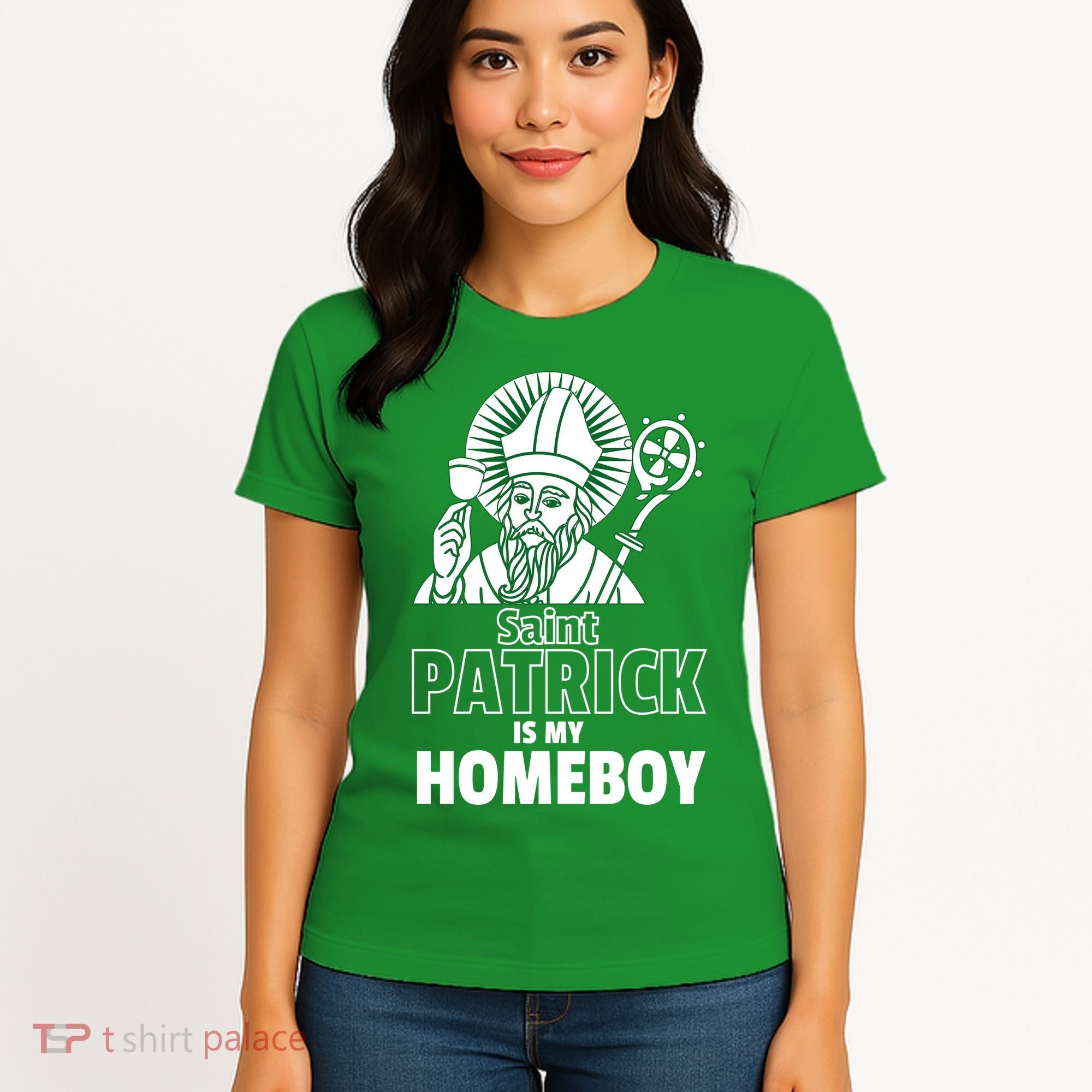 St. Patrick Is My Homeboy Funny Irish Women's T-Shirt