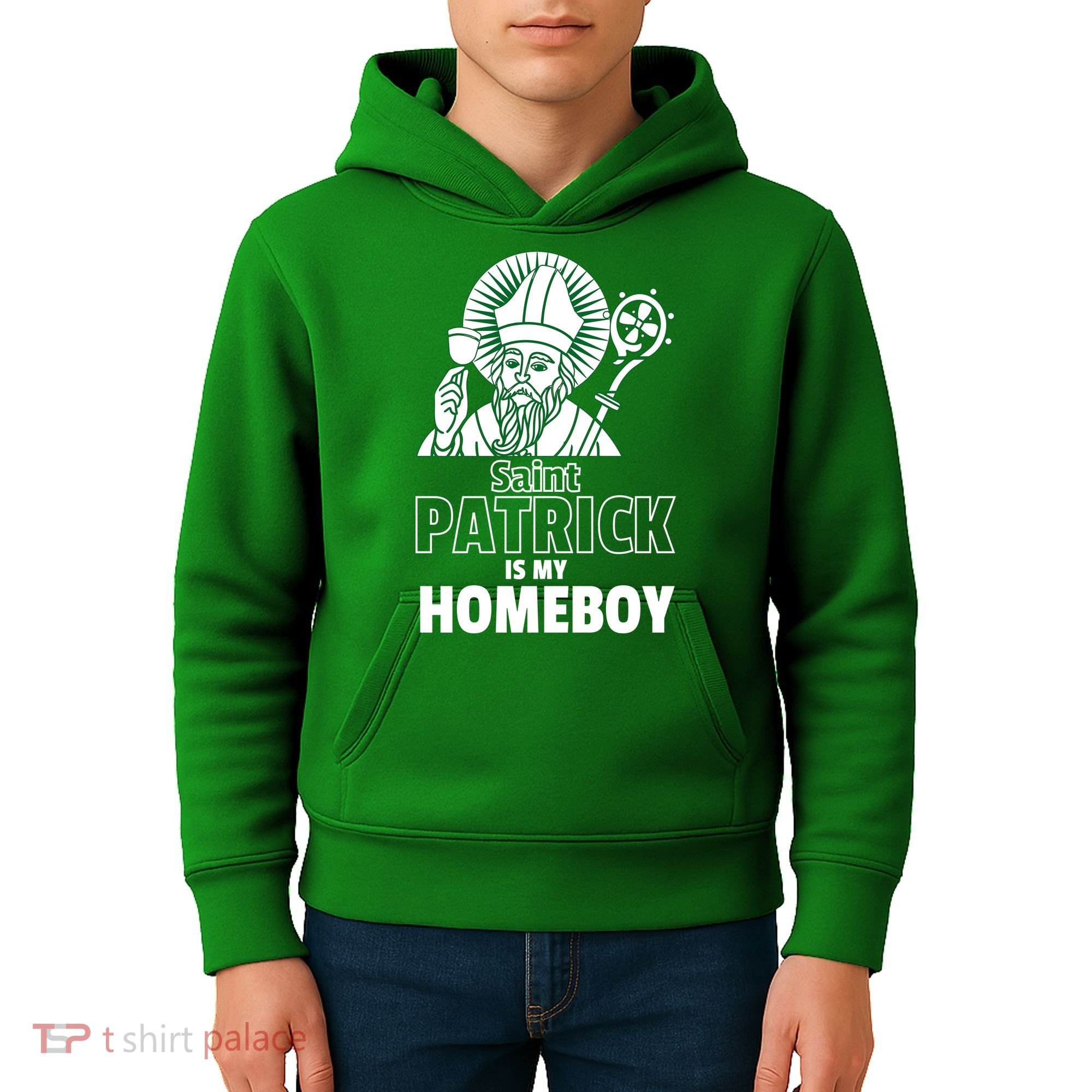 St. Patrick Is My Homeboy Funny Irish Kids Hoodie