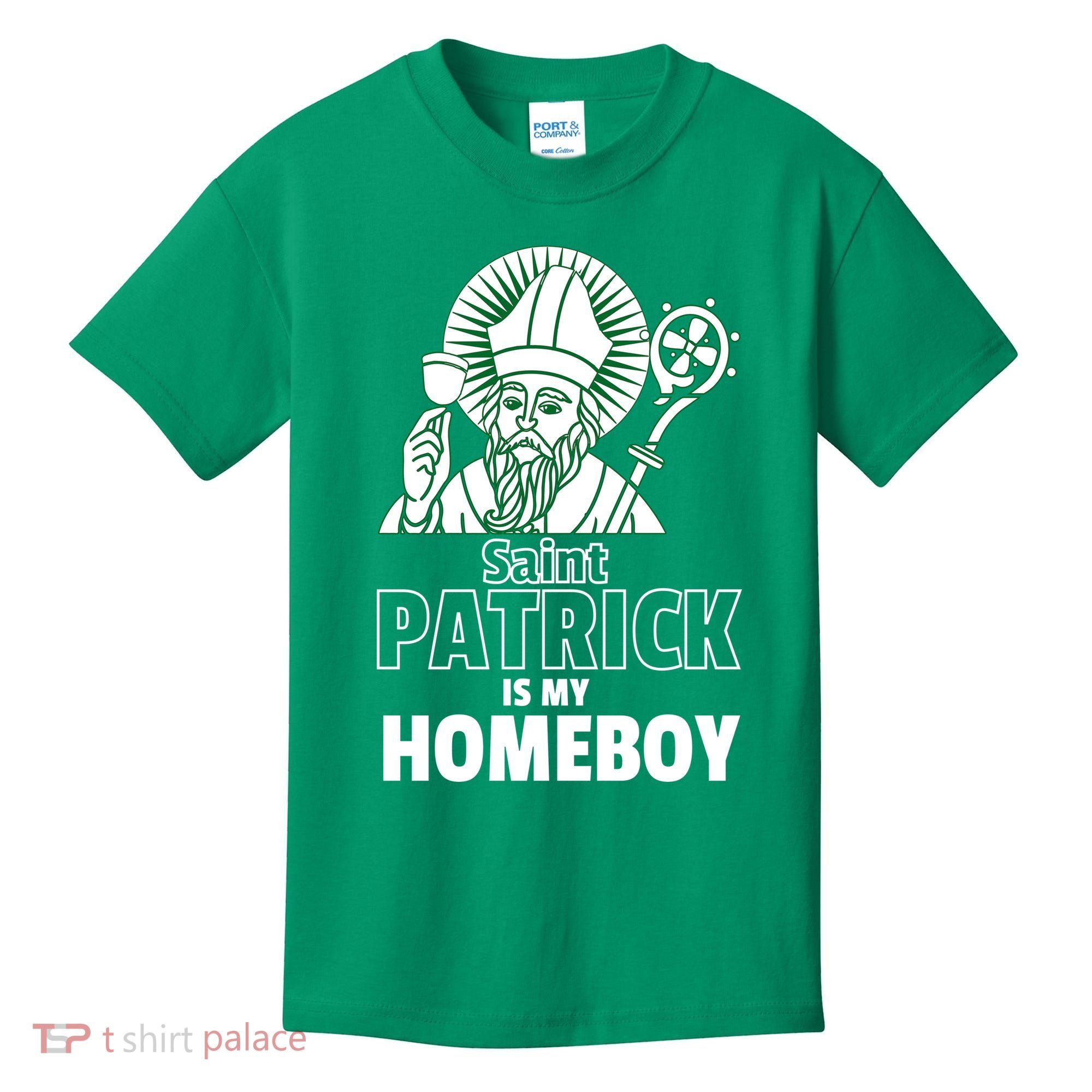 St. Patrick Is My Homeboy Funny Irish Kids T-Shirt