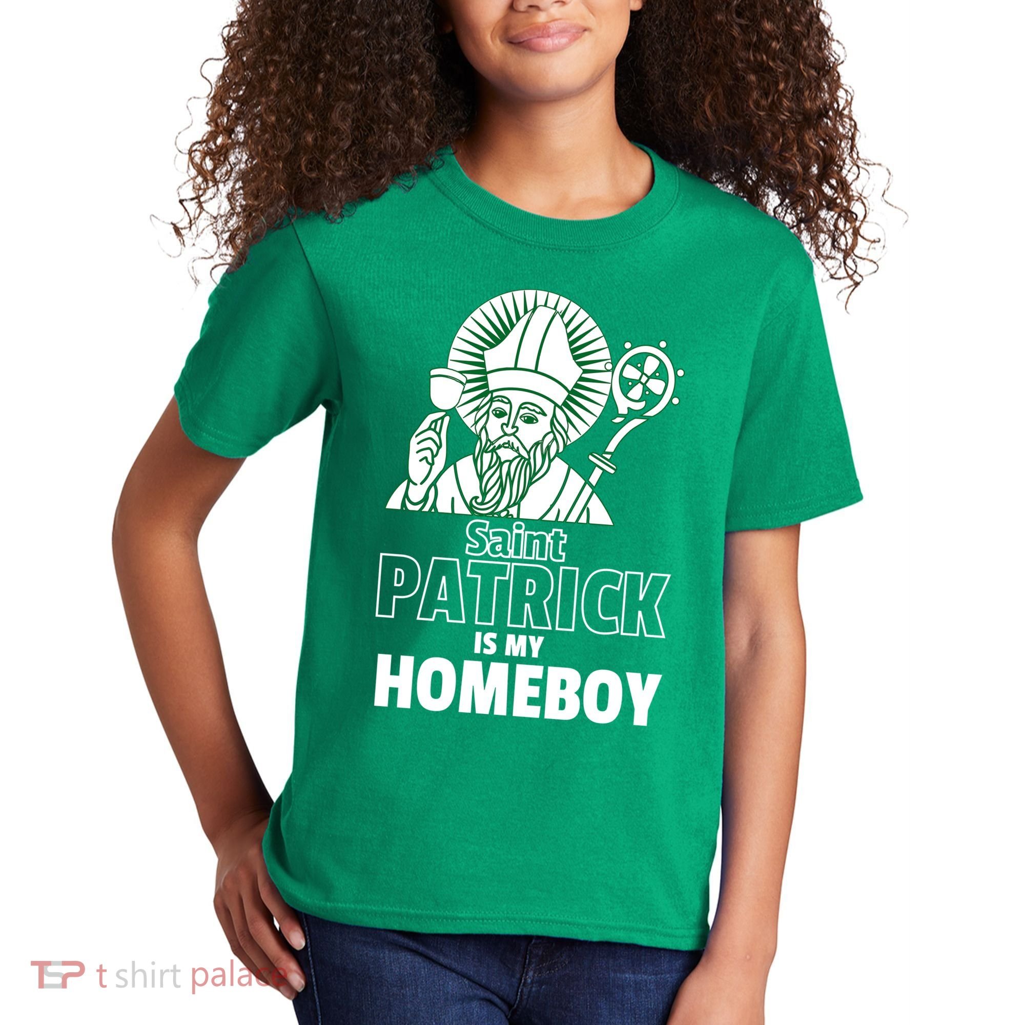 St. Patrick Is My Homeboy Funny Irish Kids T-Shirt